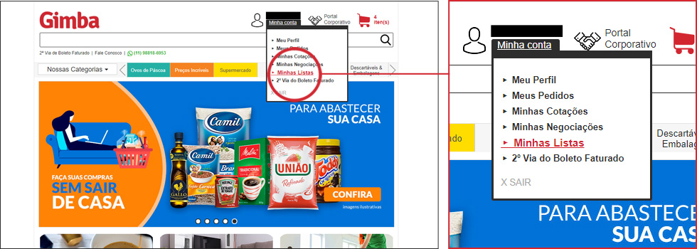 minha lista
