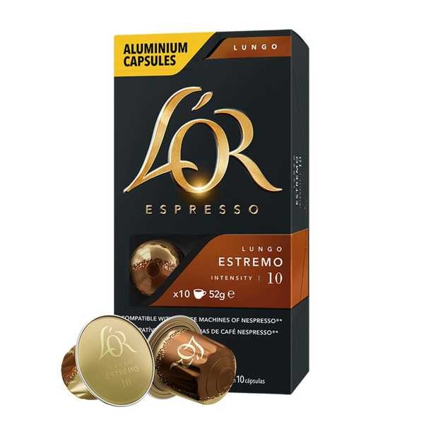 Cápsula de Café Espresso Lungo Estremo 52g CX 10 UN Lor