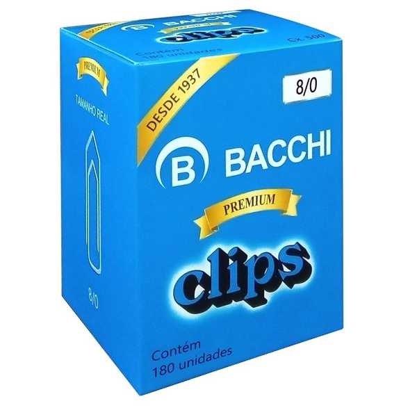 Clips Galvanizado Bacchi Nº8/0 CX C/ 180 UN - Gimba