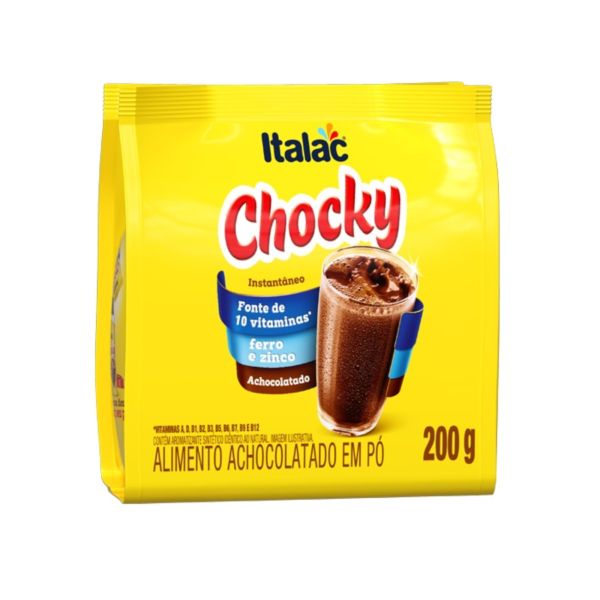 Achocolatado em Pó Italac Chocky 200g 1 UN - Gimba