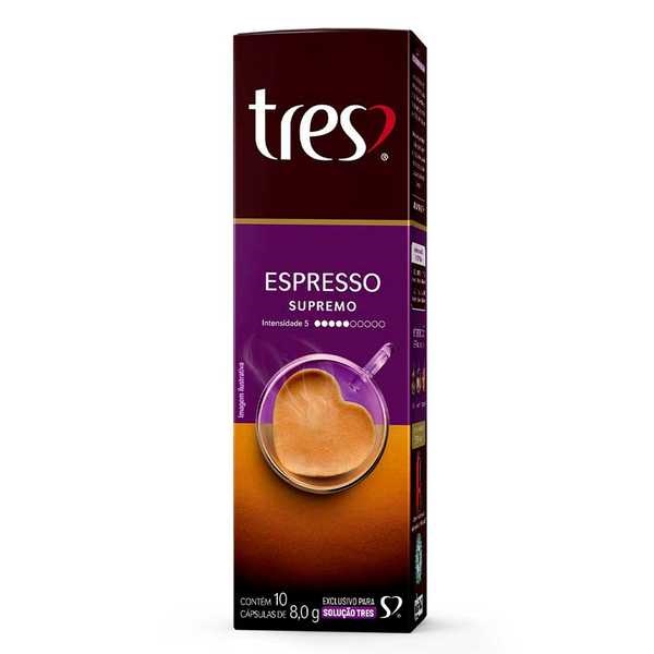 Cápsula de Café 3 Corações Espresso Supremo 8g CX C/10 UN - Gimba