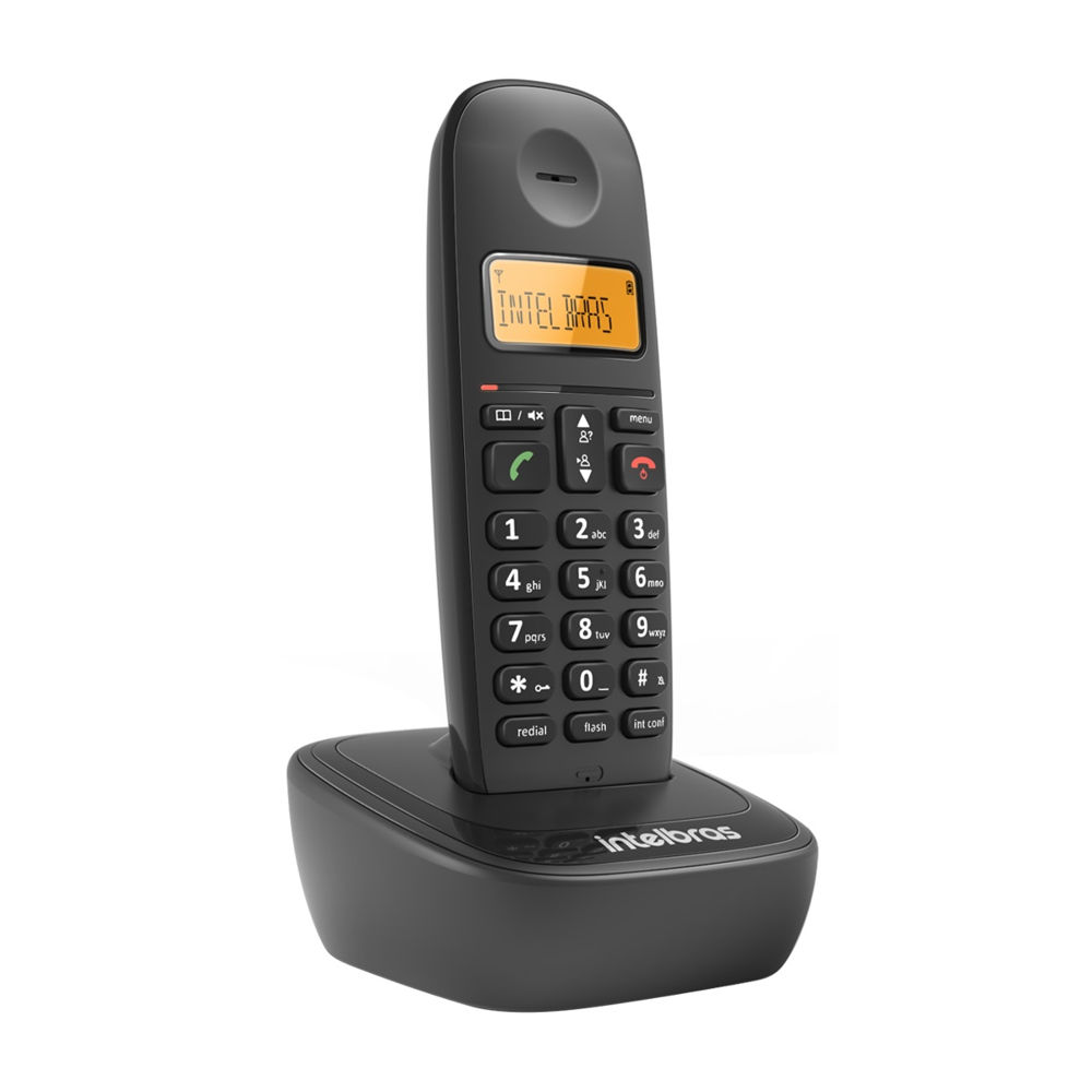 Telefone Sem Fio Digital DECT 6 0 Preto TS 2510 Intelbras Gimba