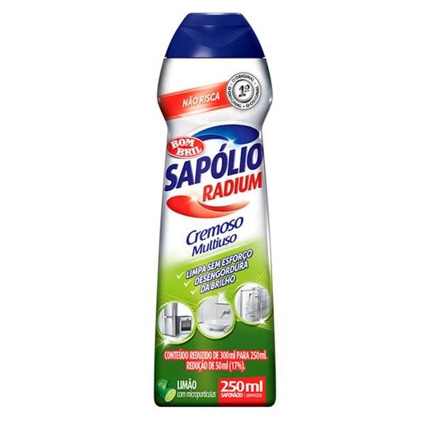 Saponáceo Cremoso Sapólio Radium 250ml Limão 1 UN - Gimba