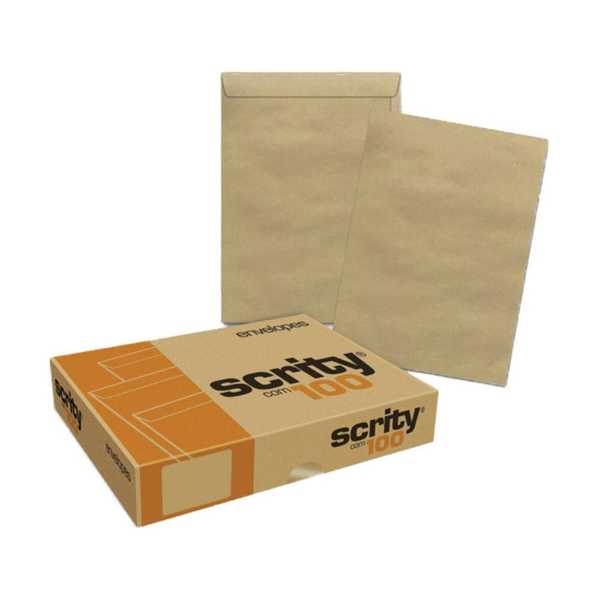 Envelope Saco Scrity 240x340mm Kraft Natural CX C/100 UN - Gimba
