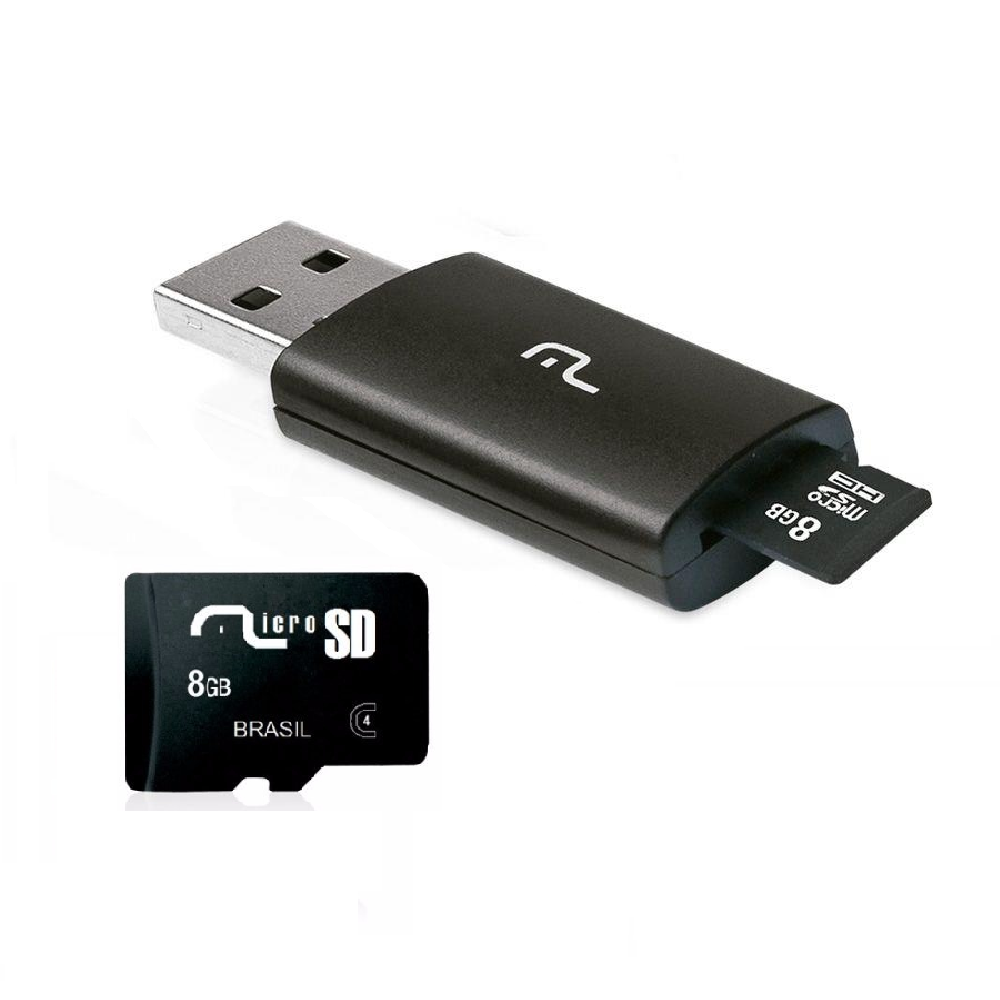 Pen Drive 2 Em 1 Smartogo Cartao De Memoria 8gb Usb Mc120 1 Un Multilaser Gimba