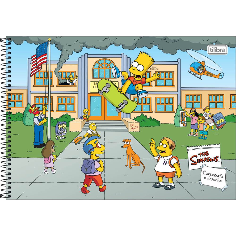 Caderno Cartografia E Desenho Capa Dura 80 Fl Simpsons A 1 Un Tilibra Gimba